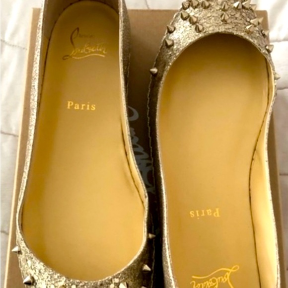 COPY - Aliochette spiked  glittter flats- Christian Louboutin - Picture 3 of 9